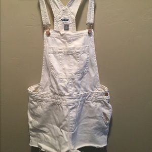 Old Navy white bib shorts